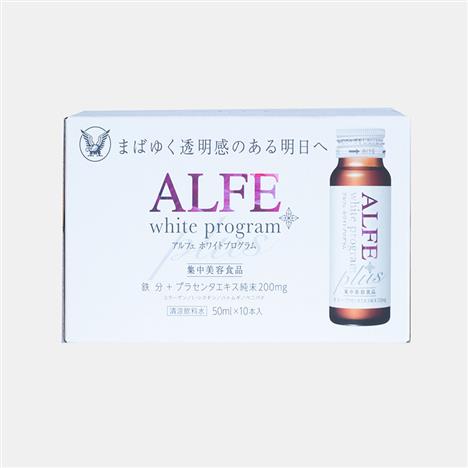 TPBVSK: Nước uống ALFE Nhật Bản White Program 50mlx10 chai, bổ sung Collagen Placenta Sắt, giảm sạm nám, da sáng mịn