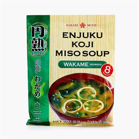 Súp Miso rong biển Wakame ăn liền Hikari Miso Enjuku 156g (8 phần)