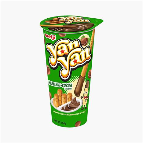 Bánh que chấm Yan Yan kem Cacao Hạt phỉ 44g