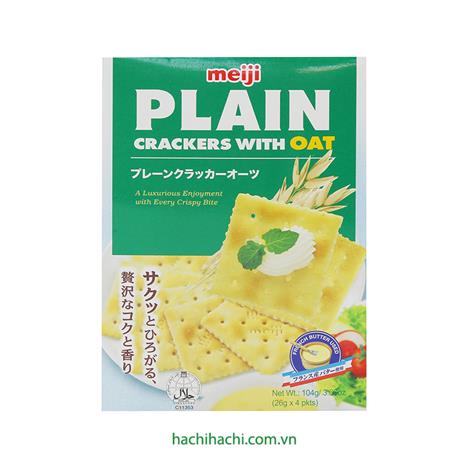 Bánh Plain Cracker Oat Meiji 104g (vị Yến mạch)
