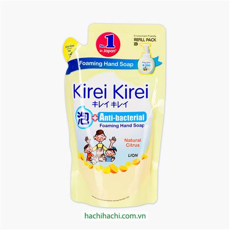 Bọt rửa tay Kirei Kirei 200ml (Hương chanh-Túi refill)