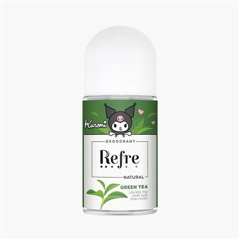 Lăn khử mùi trà xanh Natural Green Tea Refre Kuromi 40ml, Giảm tiết mồ hôi 48 tiếng
