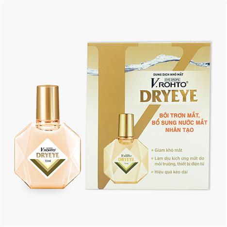Dung dịch nhỏ mắt V.Rohto DryEye 13ml Bôi trơn mắt, bổ sung nước mắt nhân tạo