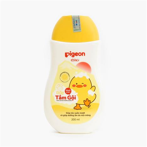 Sữa tắm gội Pigeon 2 trong 1 chiết xuất hoa hướng dương 200ml