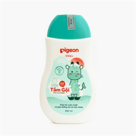 Sữa tắm gội Pigeon 2 trong 1 chiết xuất Jojoba 200ml