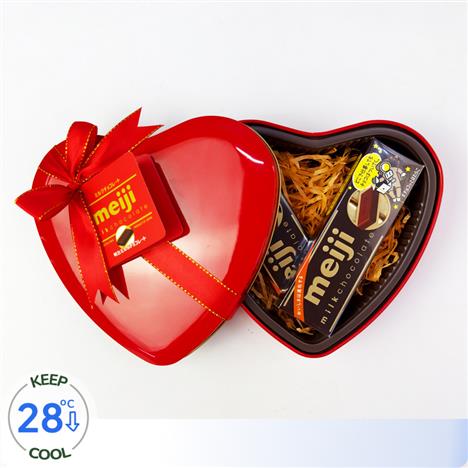 Kẹo Socola Milk Meiji hộp trái tim 82g (41g x 2 hộp)