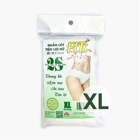 Quần lót tiện lợi nữ dùng 1 lần FITS 2S 5 cái (size XL 55-62kg)