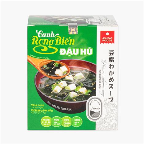 Canh rong biển đậu hũ Asuzac 40g (4gx10gói) Chay mặn đều dùng được