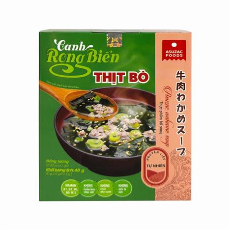 Canh rong biển ăn liền thịt bò Asuzac 40g (4gx10gói)