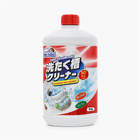 Nước tẩy lồng máy giặt Mitsuei Smile Choice 550g, diệt khuẩn 99.9%, khử mùi