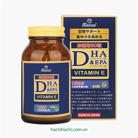 TPBVSK: Viên uống Mamori DHA EPA Nhật Bản 60 viên, Hỗ trợ tăng cường trí nhớ