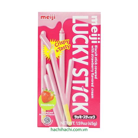 Bánh que Lucky Stick Strawberry Meiji 45g
