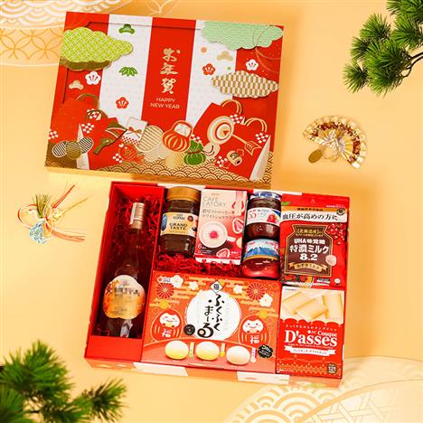 Hộp quà Tết Nhật 2026 Vạn Phúc Manpuku 12 (8 món)