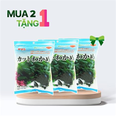 Combo siêu hời mua 2 tặng 1 Rong biển cắt Wakame 40g