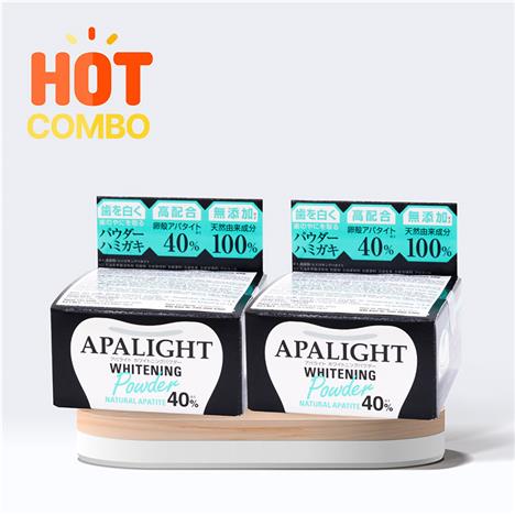 Combo siêu tiết kiệm 2 hộp Bột trắng răng Apalight Nhật Bản Brain Cosmos 26g
