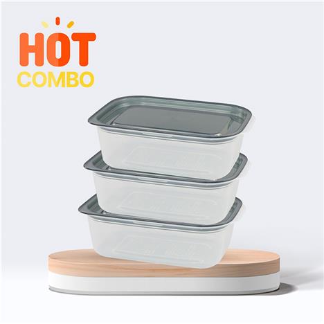 Combo siêu tiết kiệm 3 Hộp nhựa đựng thực phẩm Inomata 850ml