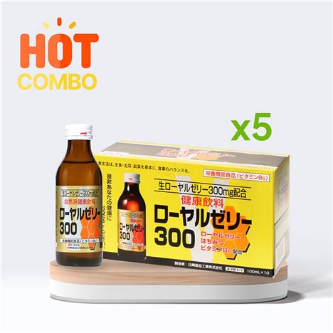 Combo siêu tiết kiệm 5 hộp TPBS: Nước uống sữa ong chúa Royal Jelly 100mlx10