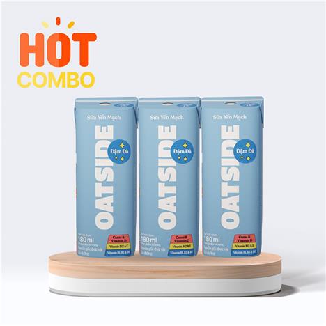 Combo siêu tiết kiệm 1 lốc 3 hộp Sữa yến mạch vị đậm đà Oatside 180ml