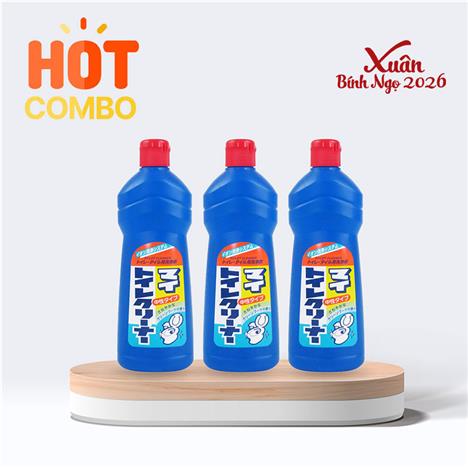Combo siêu tiết kiệm 3 Nước tẩy rửa vệ sinh toilet, bồn cầu Rocket 500ml
