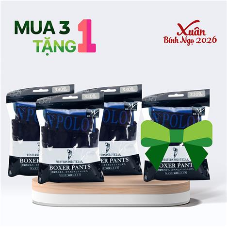 Combo siêu hời mua 3 tặng 1 Quần lót nam boxer cao cấp size M (Nhiều mẫu)