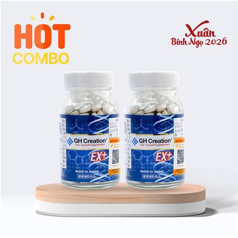 Combo siêu tiết kiệm 2 hộp TPBVSK: Viên uống hỗ trợ tăng chiều cao GH Creation EX+ 270 viên