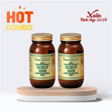 Combo siêu tiết kiệm 2 hộp TPBVSK: Tảo Spirulina 2200 viên (kết hợp 5% tảo nước biển sâu)