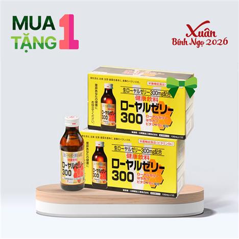 Combo siêu hời mua 1 hộp tặng 1 hộp TPBS: Nước uống sữa ong chúa Royal Jelly 100mlx10chai