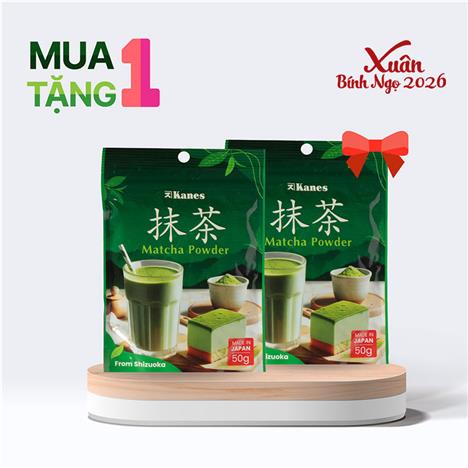 Combo siêu hời mua 1 tặng 1 Bột trà xanh Matcha Nhật Bản Kanes 50g