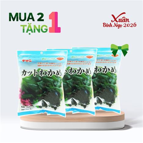 Combo siêu hời mua 2 tặng 1 Rong biển cắt Wakame 40g