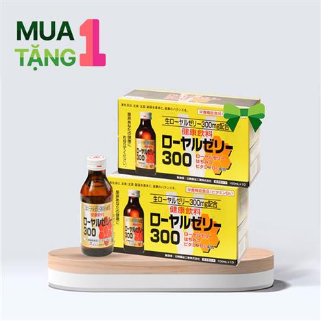 Combo siêu hời mua 1 hộp tặng 1 hộp TPBS: Nước uống sữa ong chúa Royal Jelly 100mlx10 chai