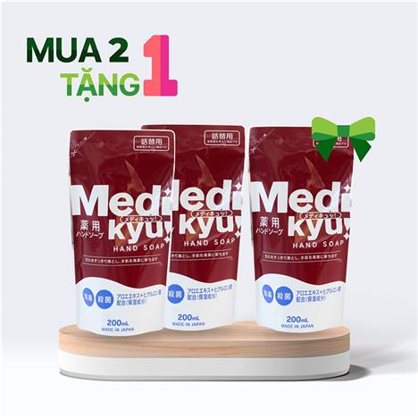 Combo siêu hời mua 2 tặng 1 Dung dịch rửa tay Animo 200ml Kháng khuẩn và dưỡng ẩm túi refill