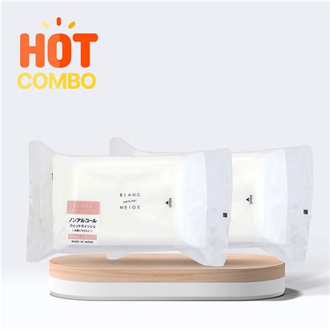 Combo siêu tiết kiệm 2 khăn ướt không cồn 20 tờ x 2 gói
