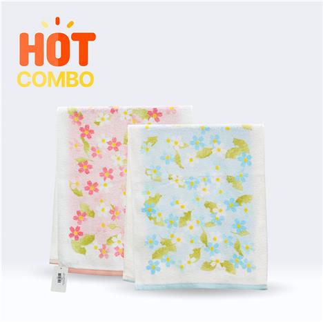 Combo siêu tiết kiệm 2 Khăn vải cotton Nhật Bản Nissen 34x84cm Senshu Towel First Love T-227B+P  (Nhiều mẫu)