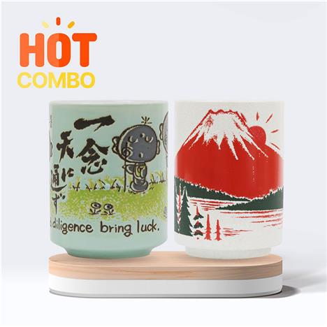 Combo siêu tiết kiệm 2 Ly sứ Nhật Bản 300ml (Nhiều mẫu)