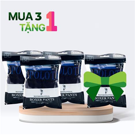 Combo siêu hời mua 3 tặng 1 Quần lót nam boxer cao cấp size L (Nhiều mẫu)