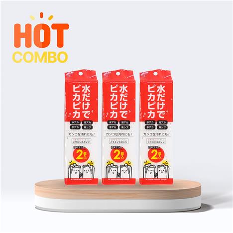 Combo siêu tiết kiệm 3 set Mút chùi kỳ diệu, mút melamine Nhật Bản Kokubo 2 cái